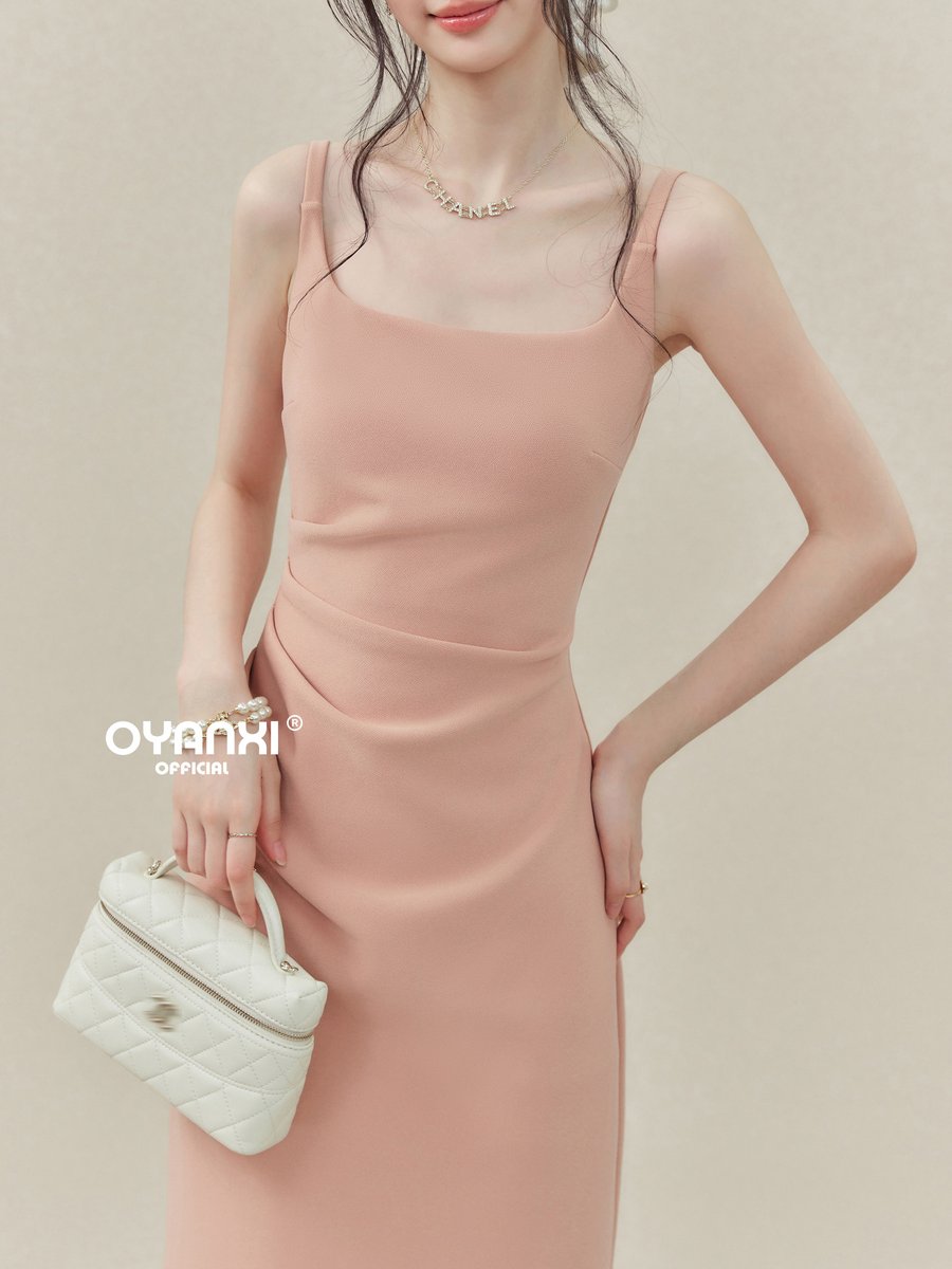 OYANXI ニット キャミソール タイトロングワンピース