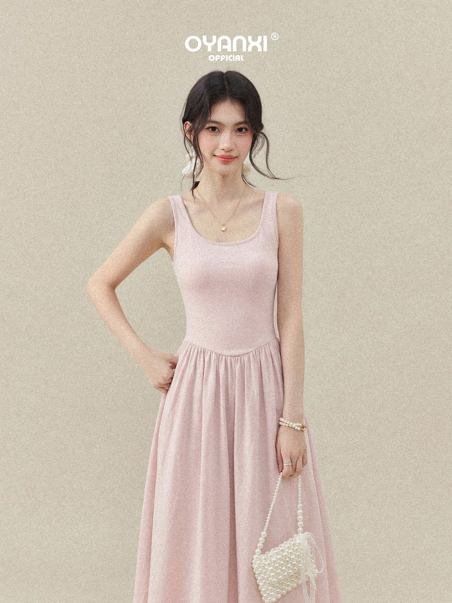 OYANXI オフショルダー キャミソール ウエストシェイプ ワンピース