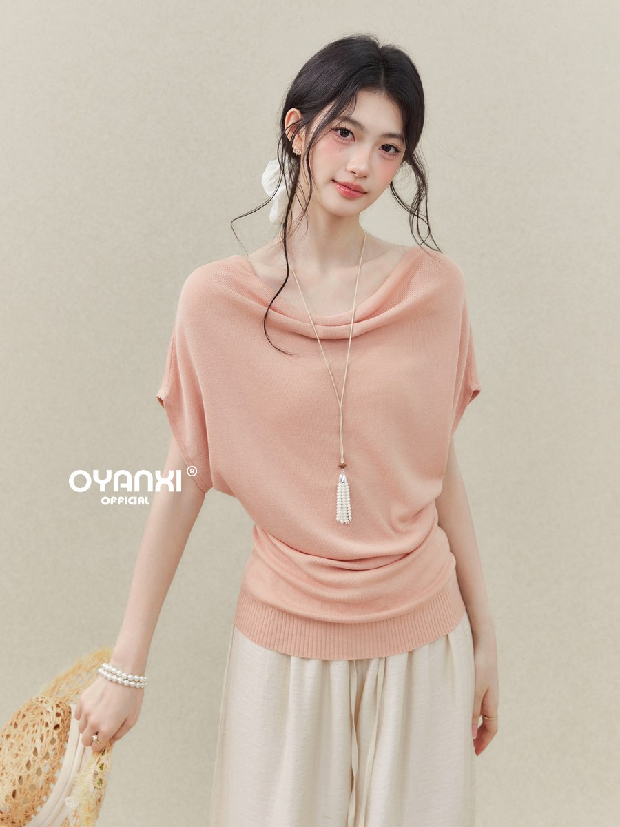 OYANXI ドルマンスリーブ ゆったり 半袖Tシャツ