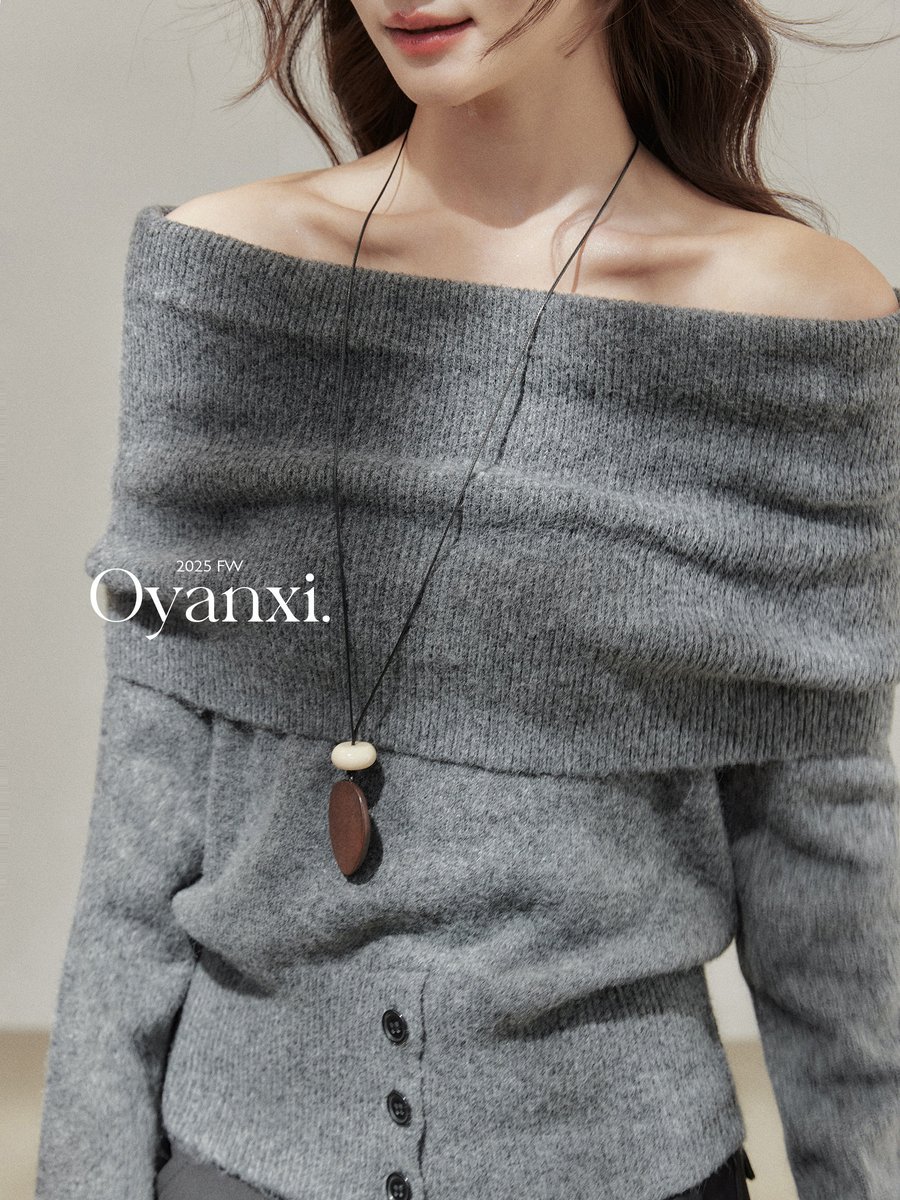 OYANXI ボートネック ふんわり プルオーバーニット