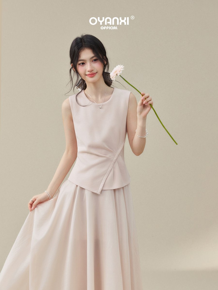 OYANXI ノースリーブ Aライン ワンピース