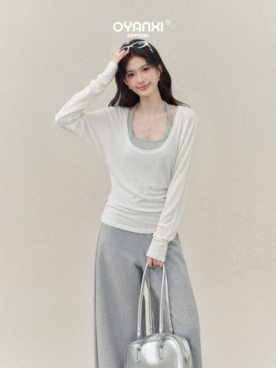 OYANXI ホルターキャミ＆長袖Tシャツ 2点セット
