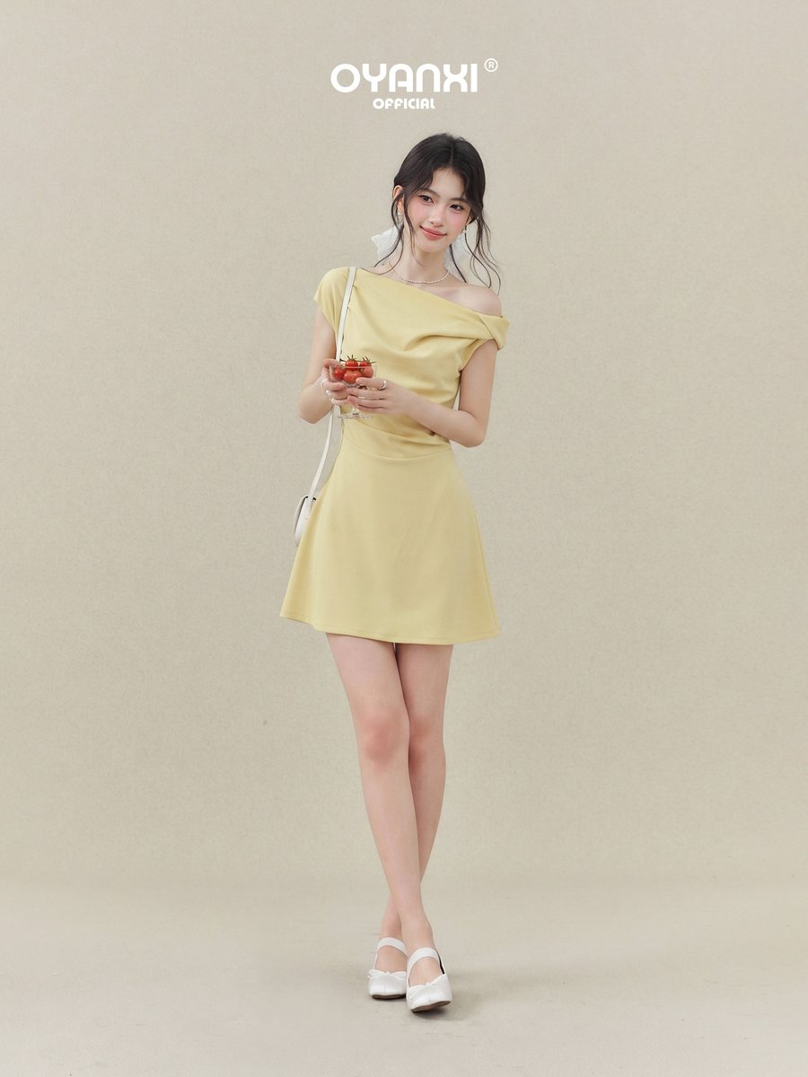 OYANXI ワンショルダー アシンメトリー ミニワンピース