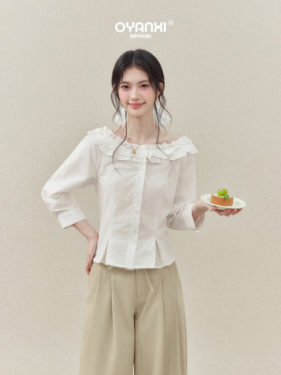 OYANXI ハイウエスト とろみ ワイドストレートパンツ