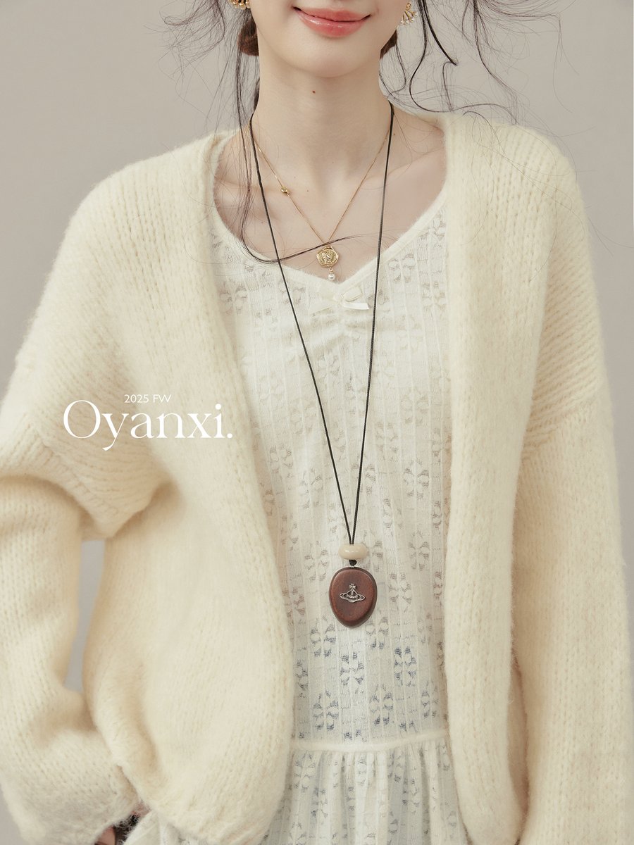 OYANXI ルーズシルエット ニットカーディガン