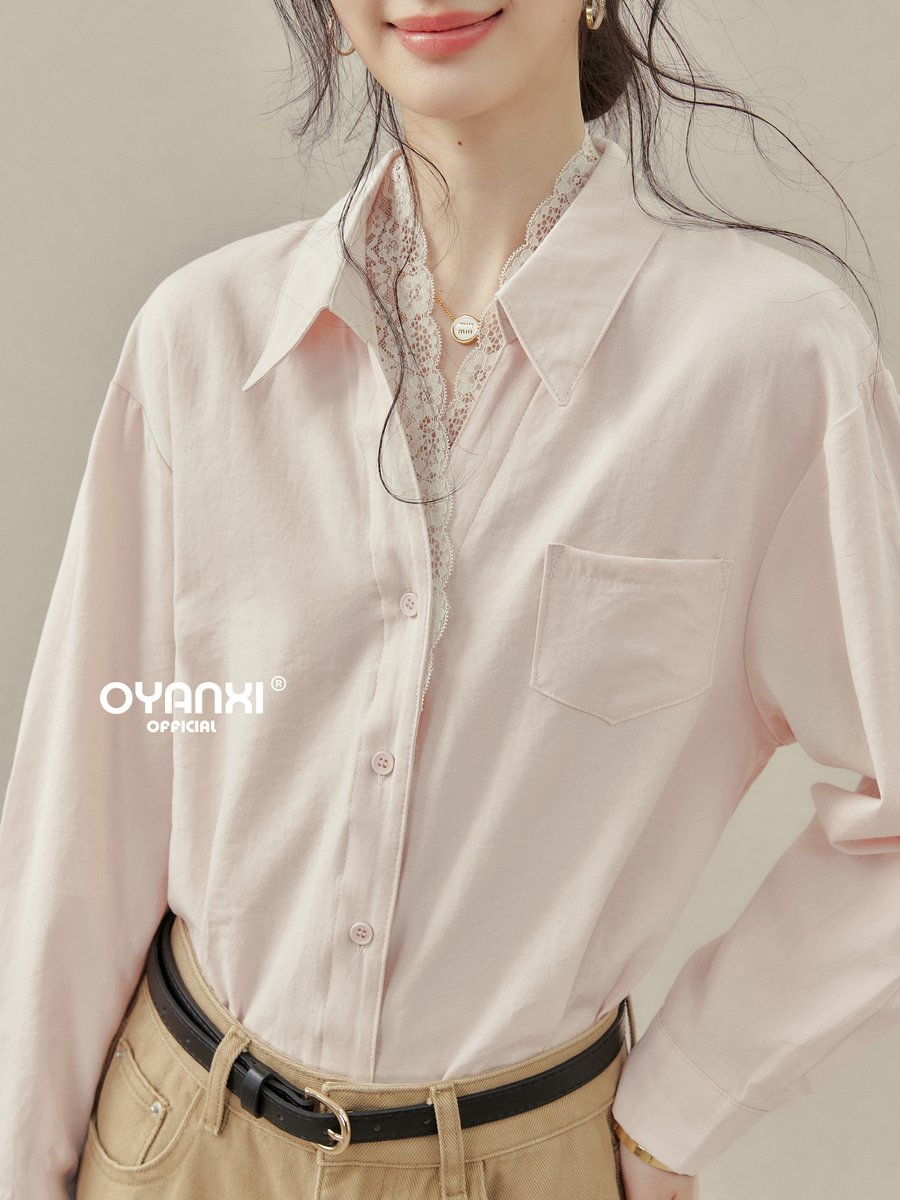 OYANXI ゆったり ベーシック 長袖シャツ