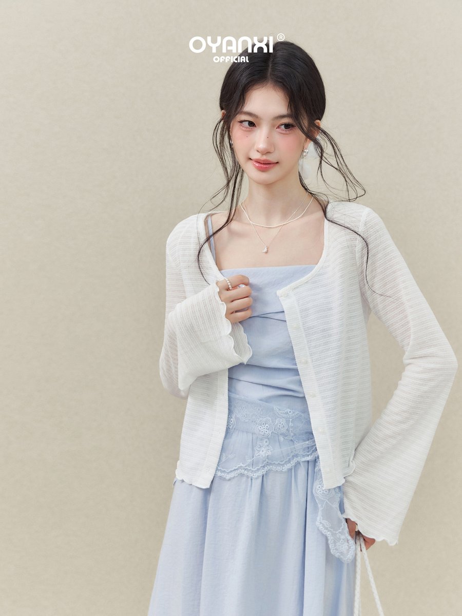 OYANXI フレンチ キャミソール Aラインロングワンピース
