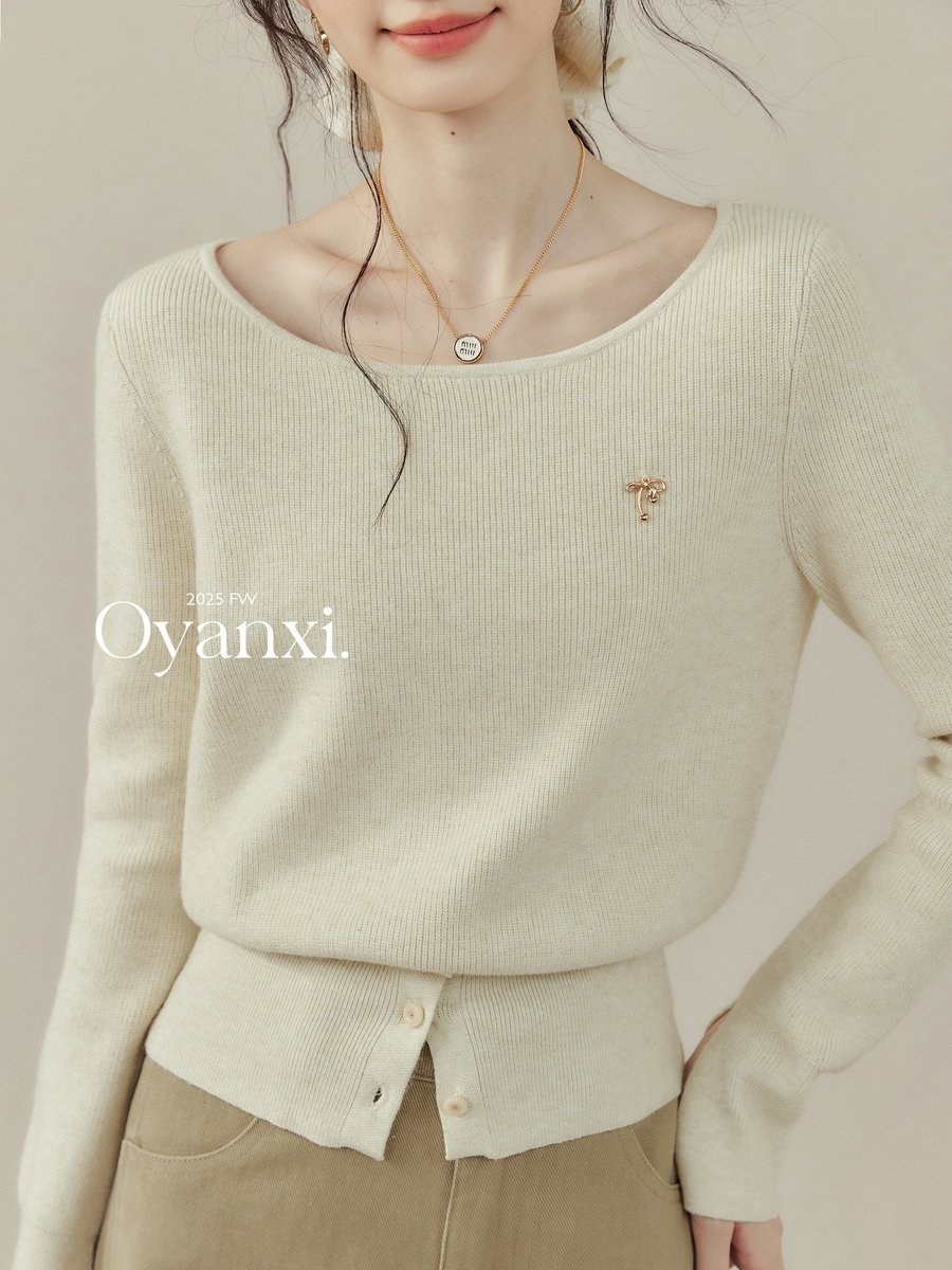 OYANXI 長袖インナーニット アプリコット