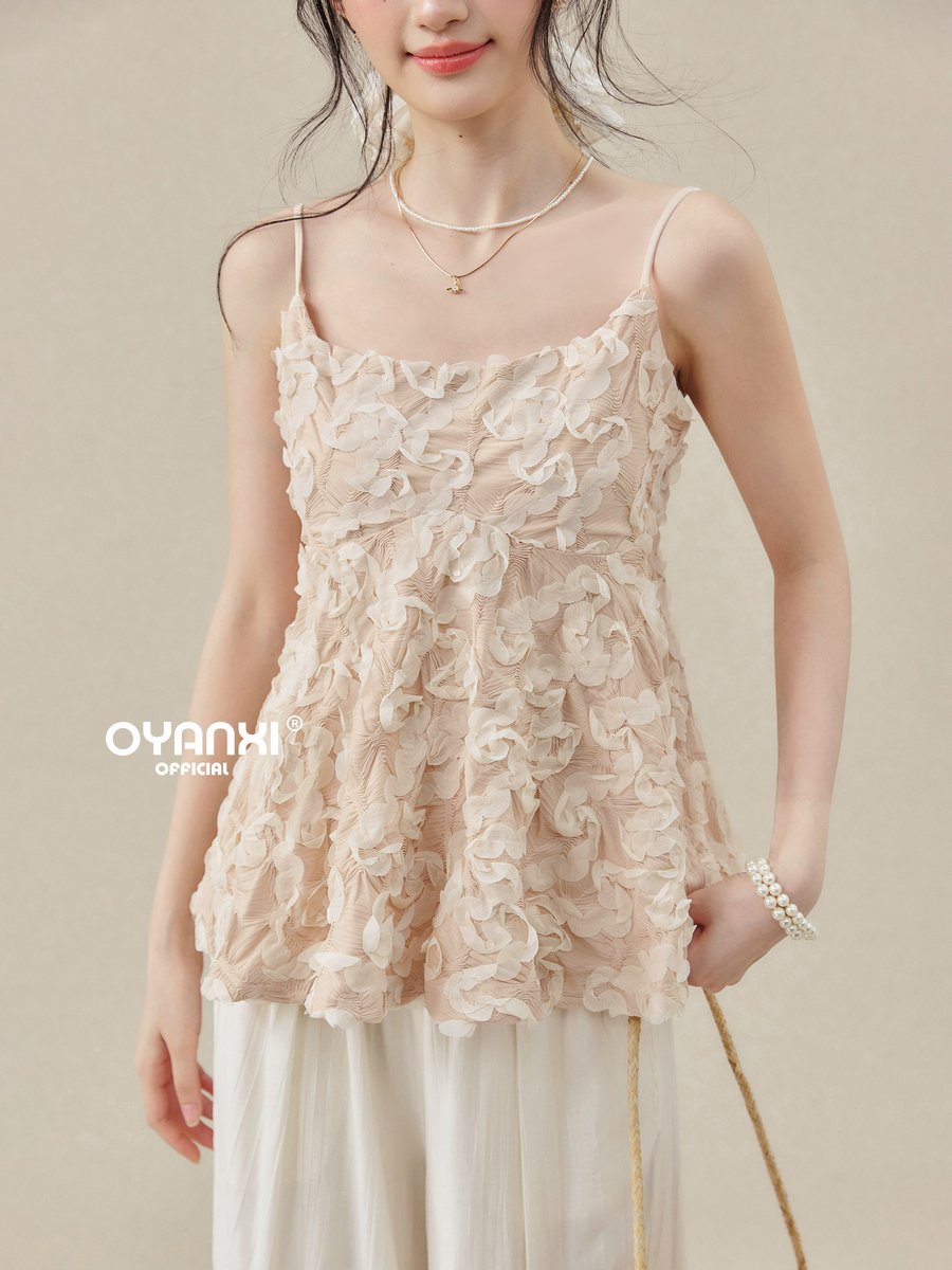 OYANXI フラワーモチーフ リゾート キャミソール
