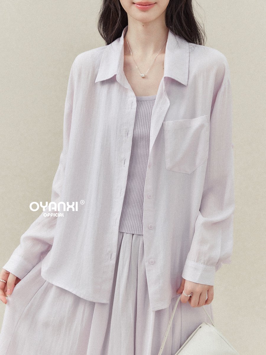 OYANXI キャミソール＆スタンドカラーカーディガン＆スカート 3点セット