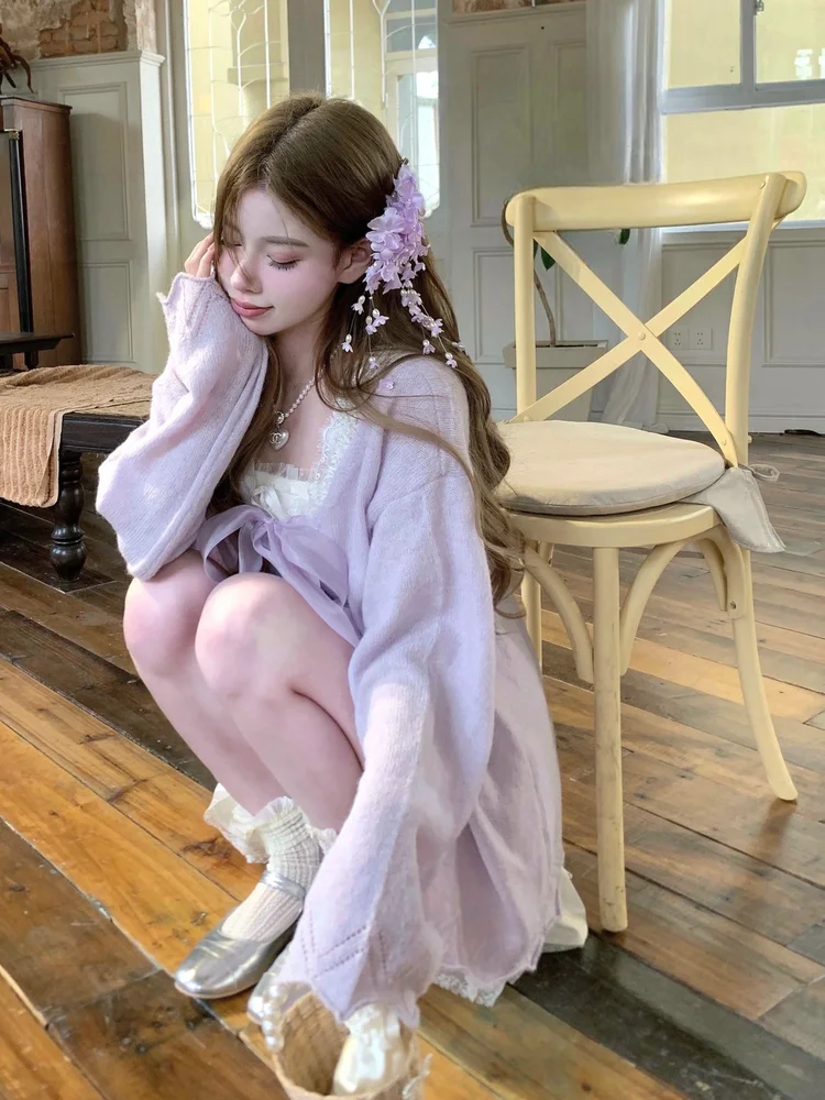 ラベンダーのお花を髪にも💜