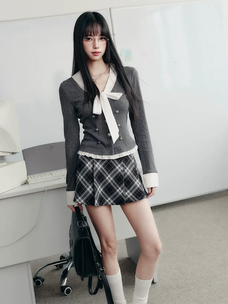 プレッピーリボン ニット＆スカート 商品写真 1