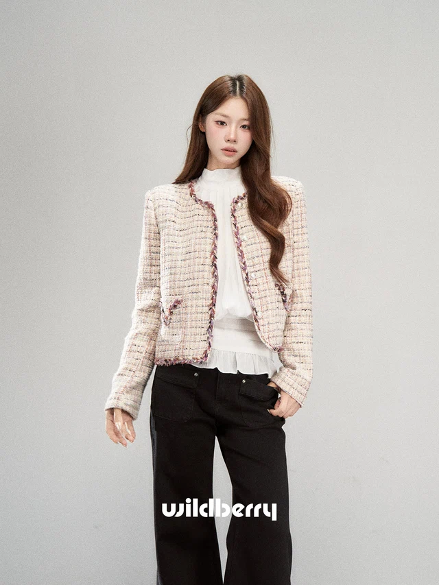 Wildberry ツイード風ショートジャケット・トップス