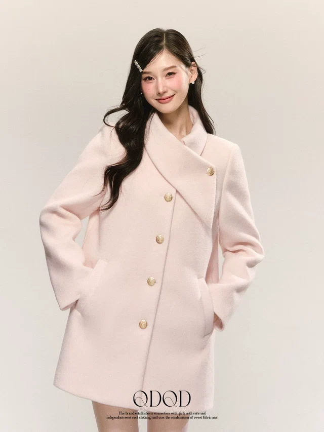 ピンクアシメ コートの商品写真