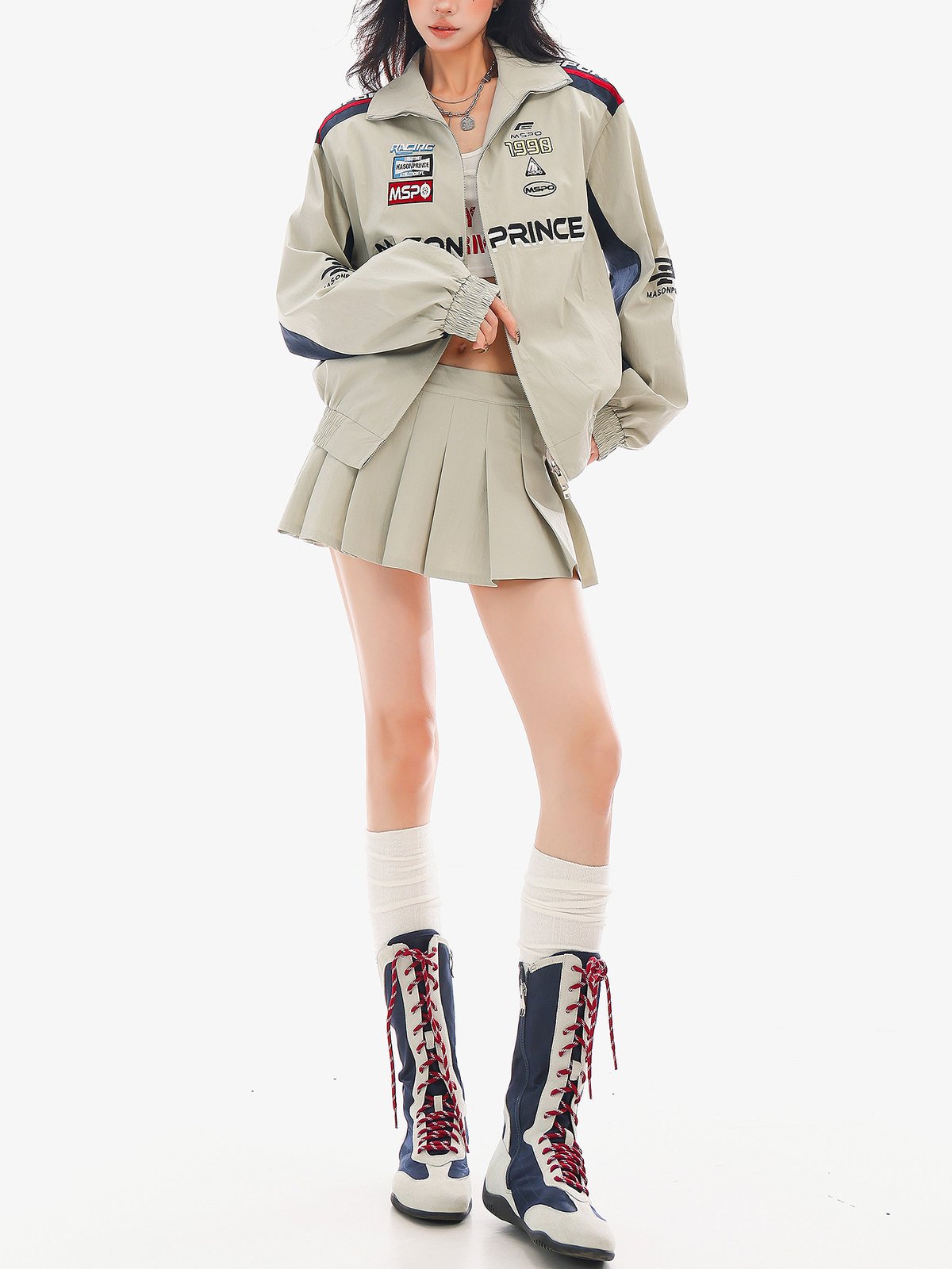 プリーツ Aラインミニスカート｜商品写真