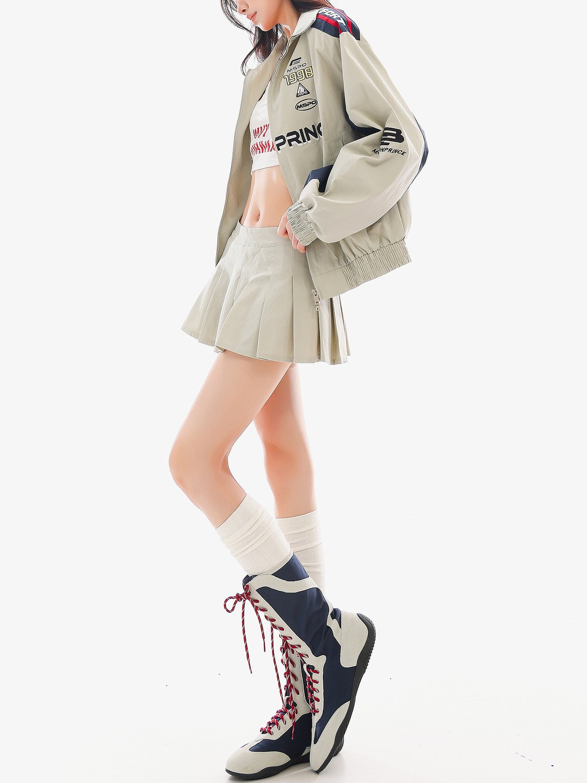 プリーツ Aラインミニスカート｜商品写真