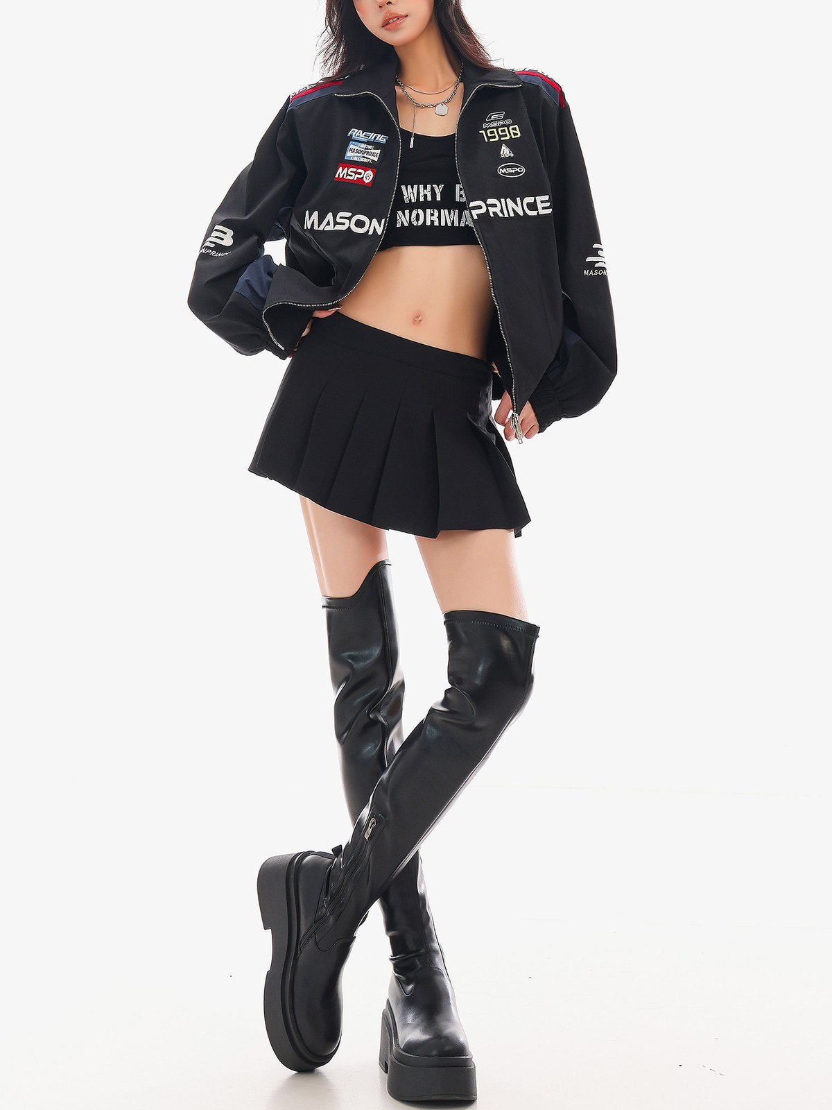 プリーツ Aラインミニスカート ベーシック｜商品写真