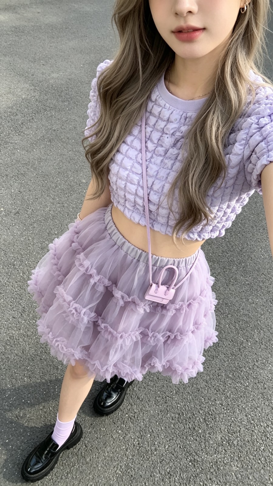 ラベンダー色で合わせる日🔮 写真2