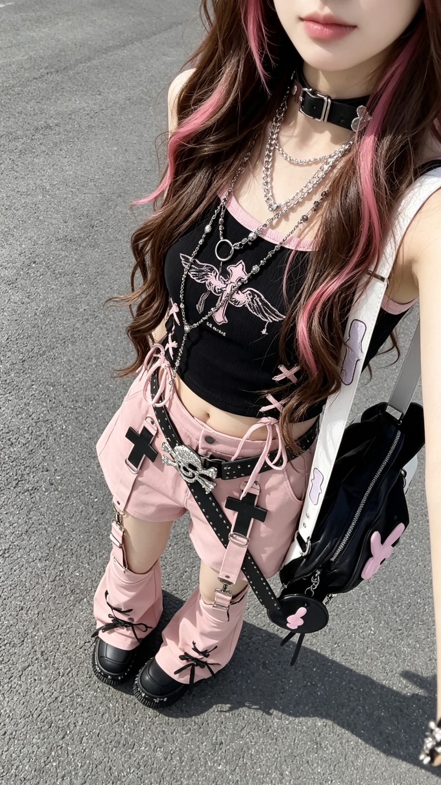黒とピンクで甘めのY2K🖤 写真3