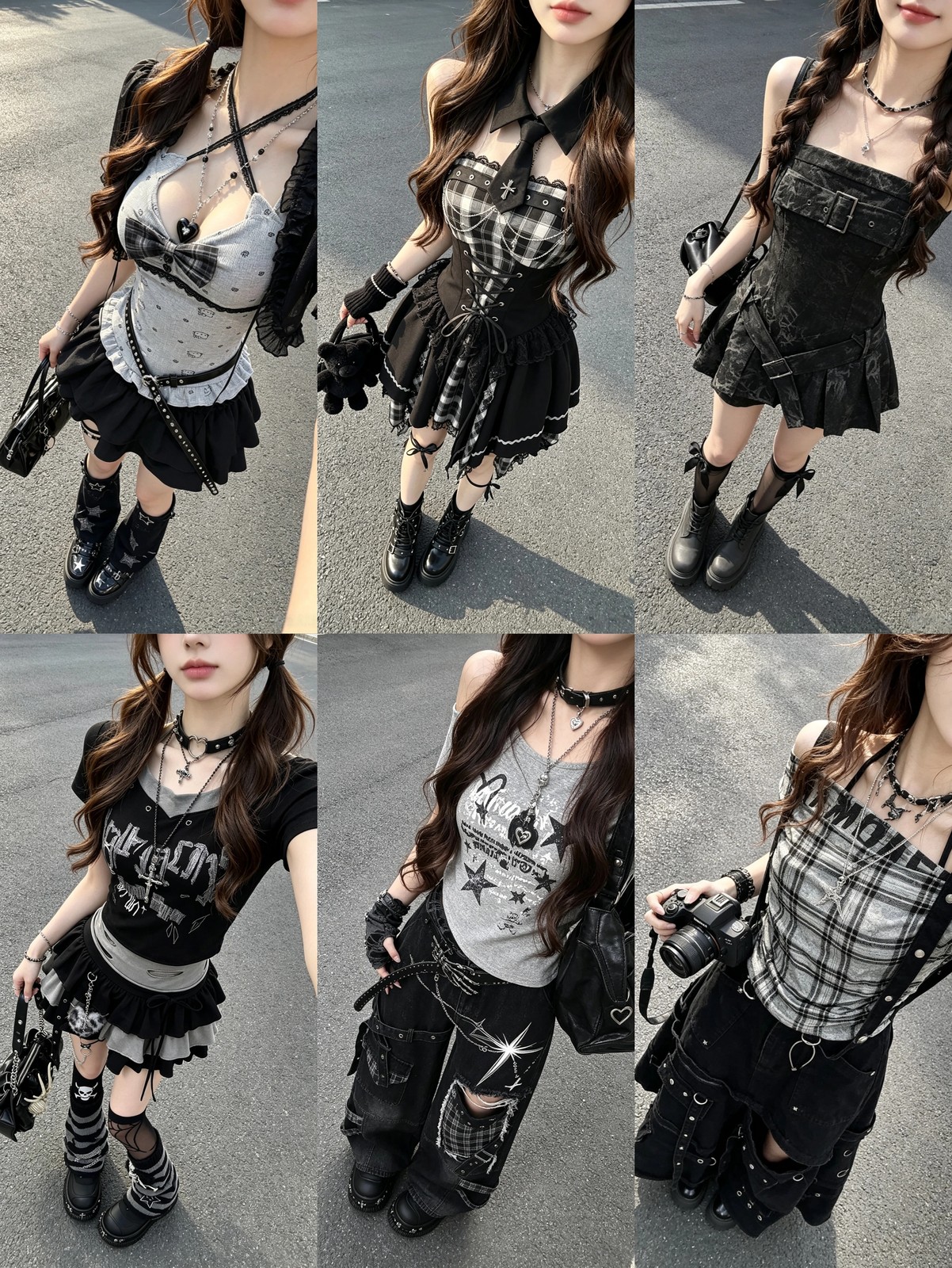 黒グレーにチェックを混ぜて🩶