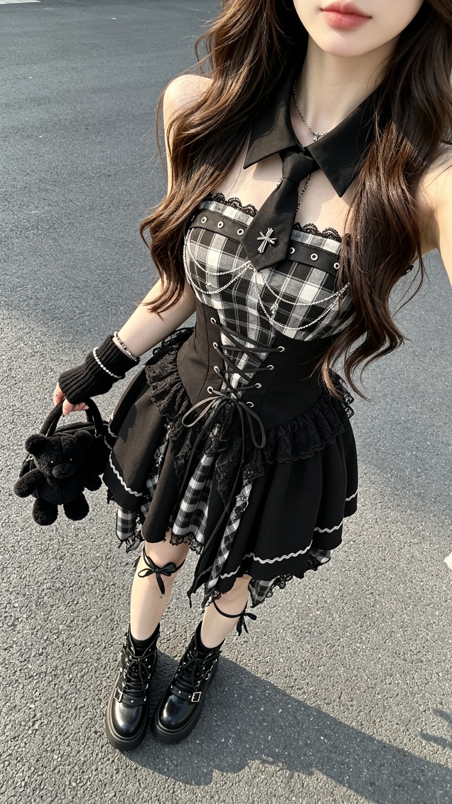 黒グレーにチェックを混ぜて🩶 写真3