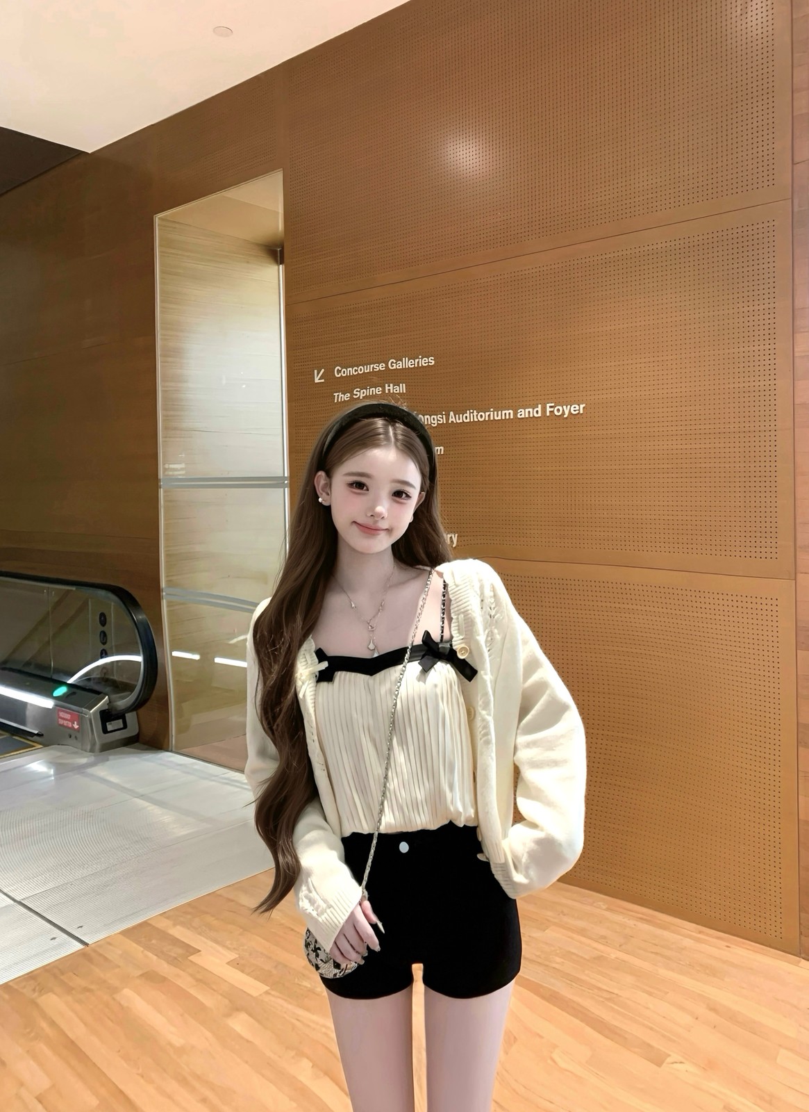 白いキャミに黒リボンをふたつ🎀 写真3