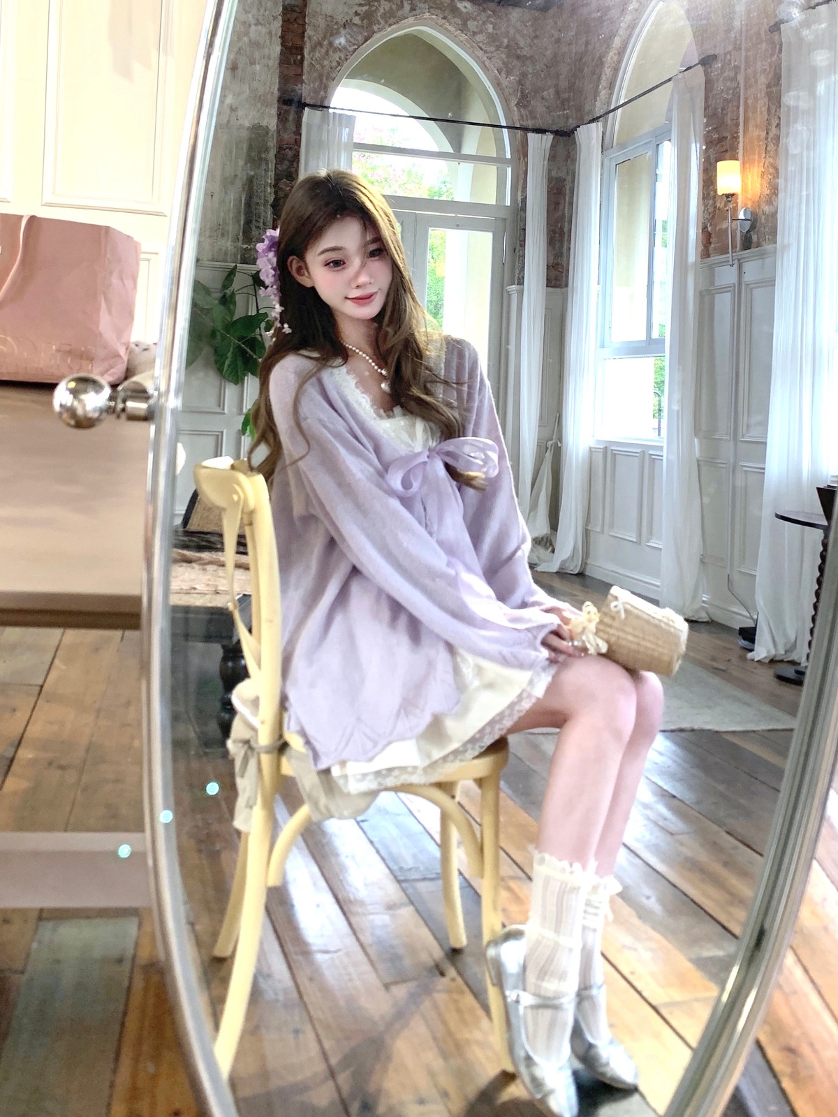 ラベンダーのお花を髪にも💜 写真2
