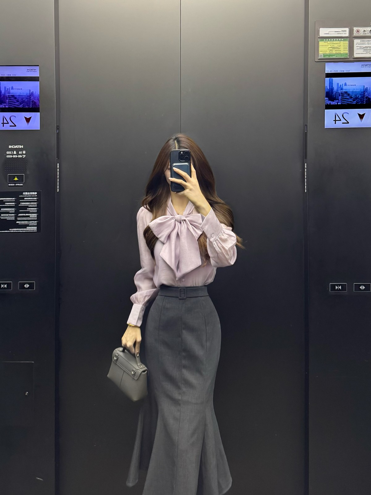 ロングスカートできれいめコーデ🕊️