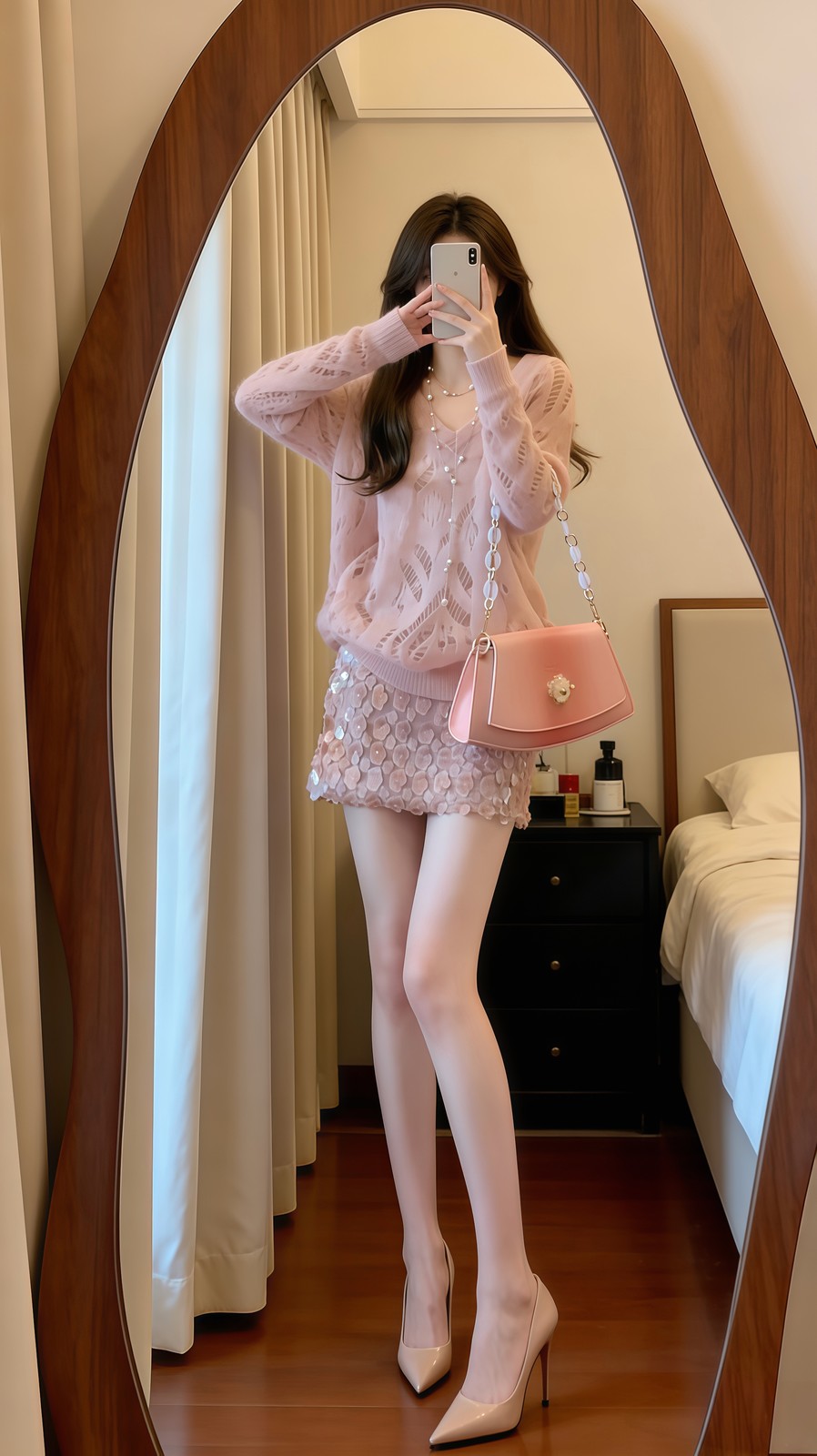 ピンクニットにきらきらのミニ🌸 写真3