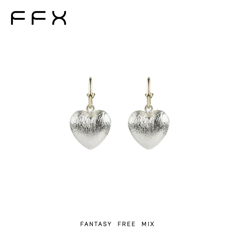 FFX バイカラーハートモチーフフープピアス