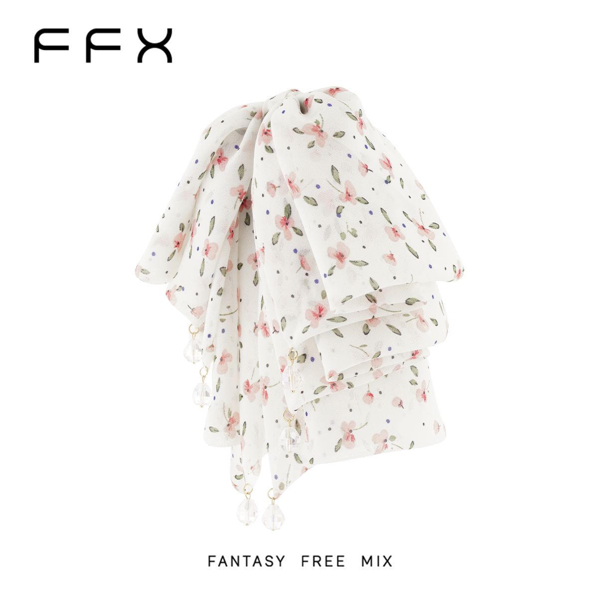 FFX 小花柄バンスクリップ