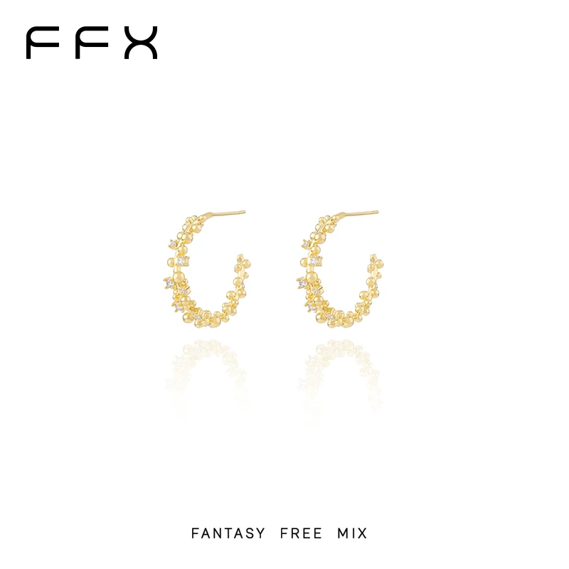FFX ビジューフープピアス