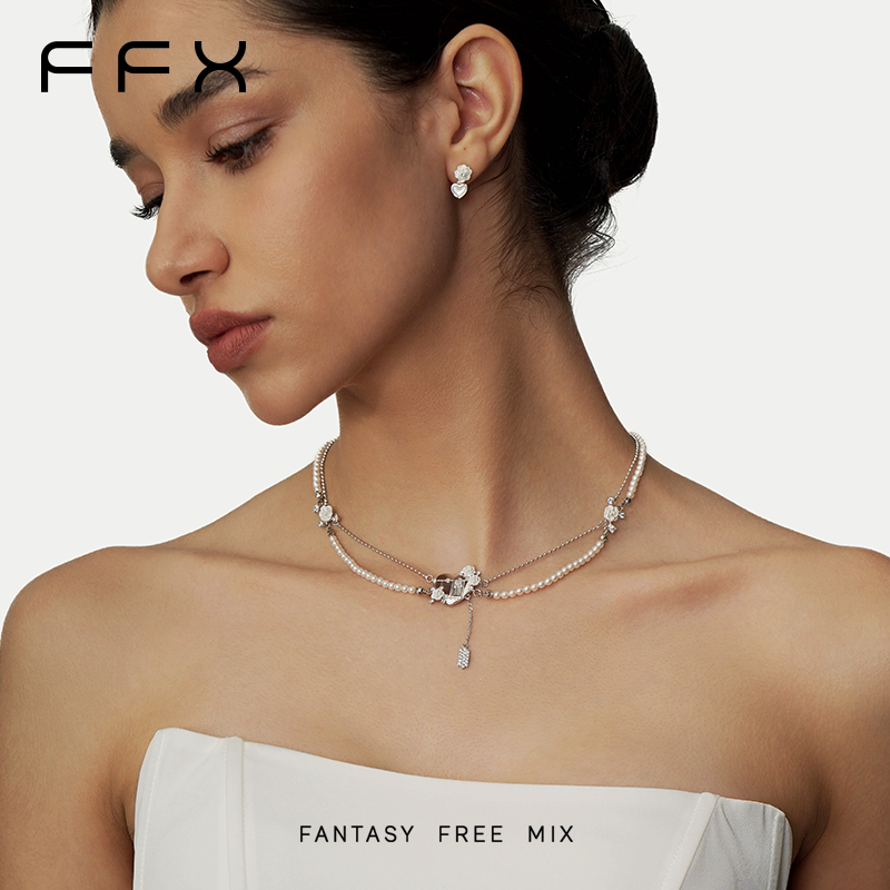 FFX ハートモチーフフリンジネックレス