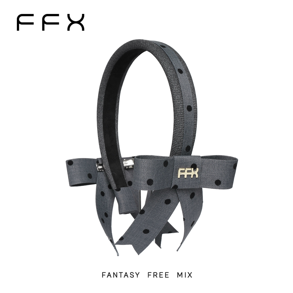 FFX ドット柄ヘアクリップ