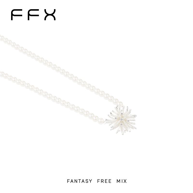 FFX 花火モチーフパールモチーフネックレス