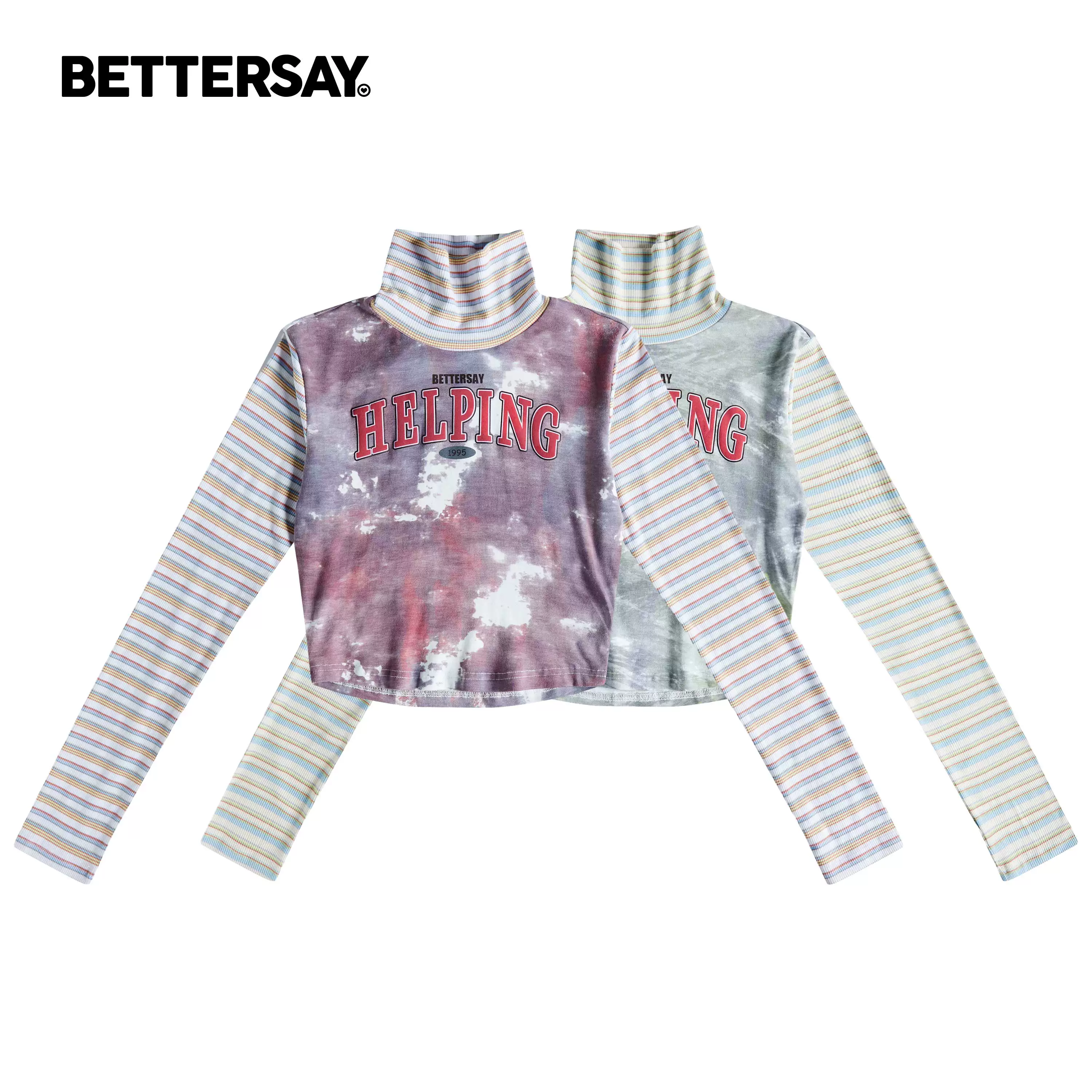 BETTERSAY プリントショート丈Tシャツ