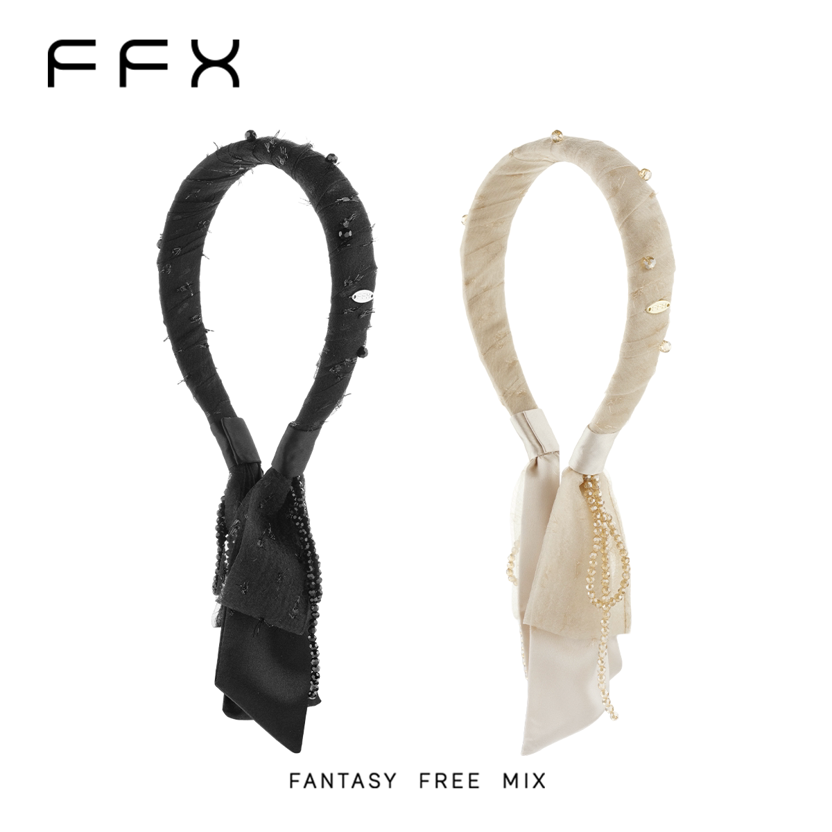 FFX リボン付きボリュームカチューシャ