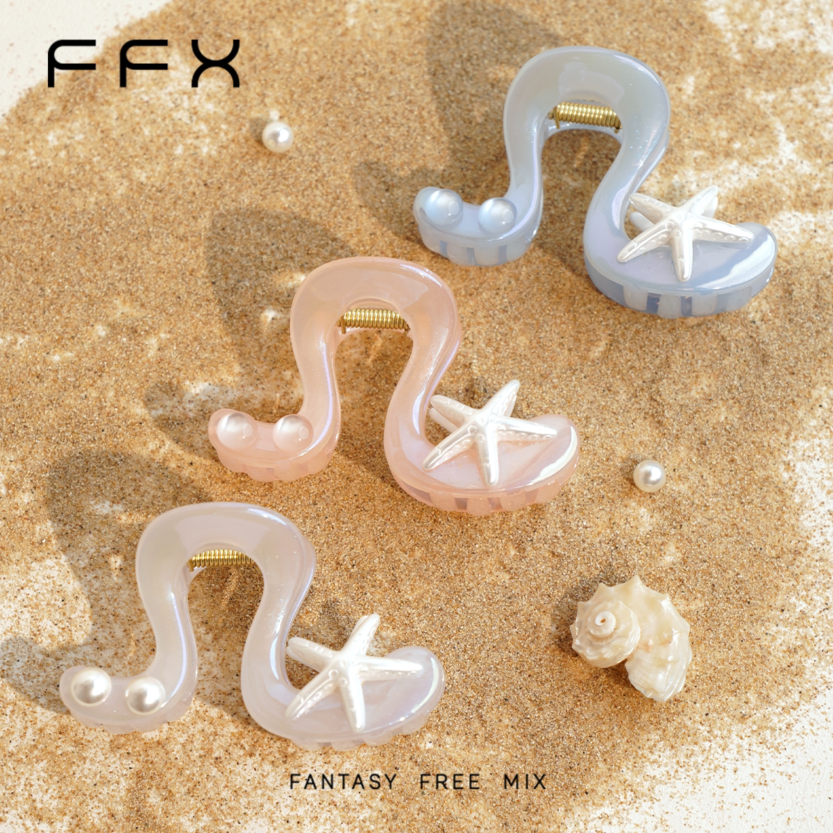 FFX クリアヒトデモチーフバンスクリップ