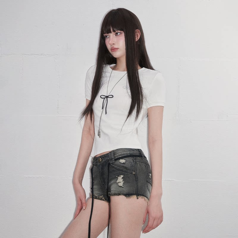 wooha ビジューTシャツ