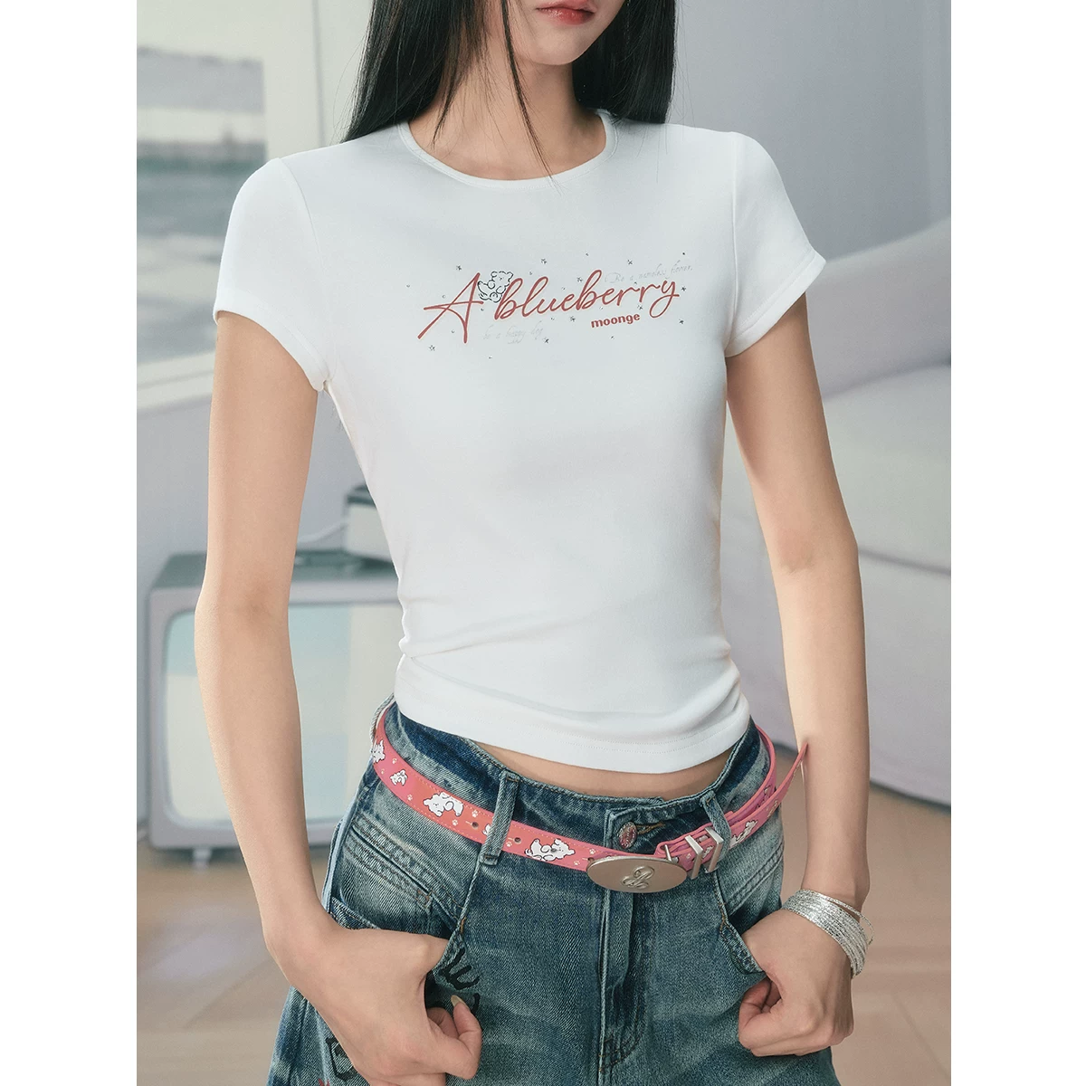 ablueberry スリムフィットTシャツ