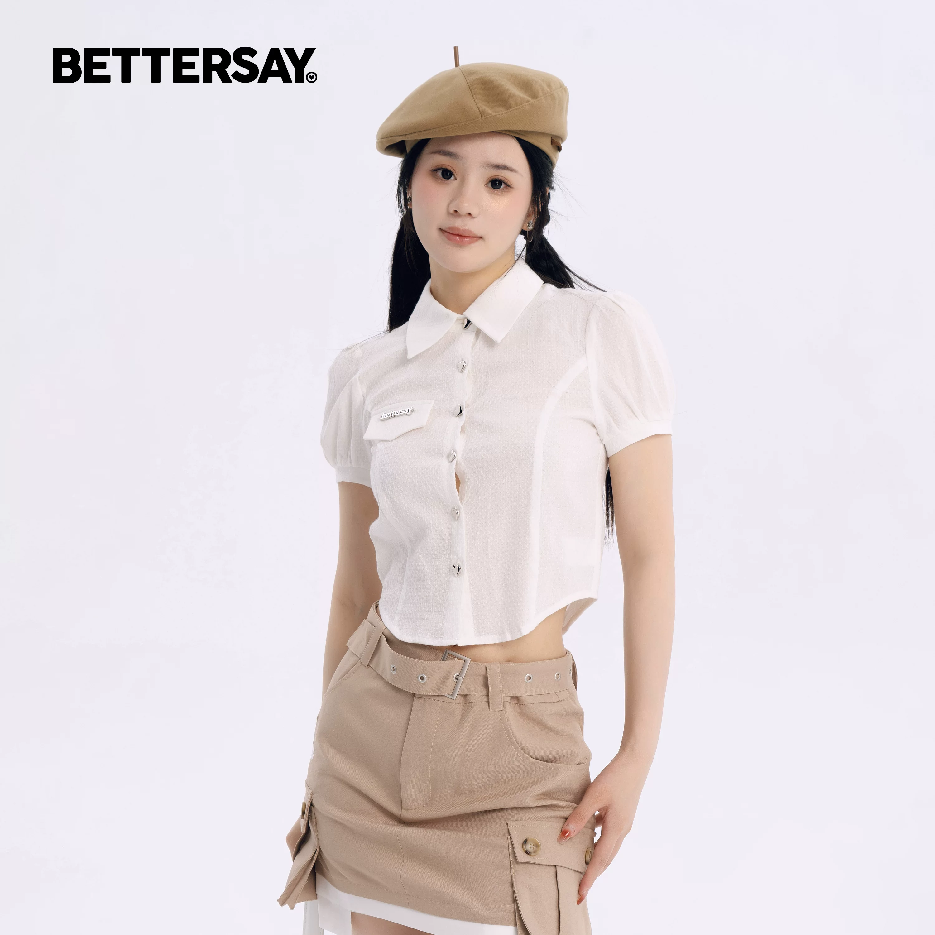 BETTERSAY 襟付きブラウス