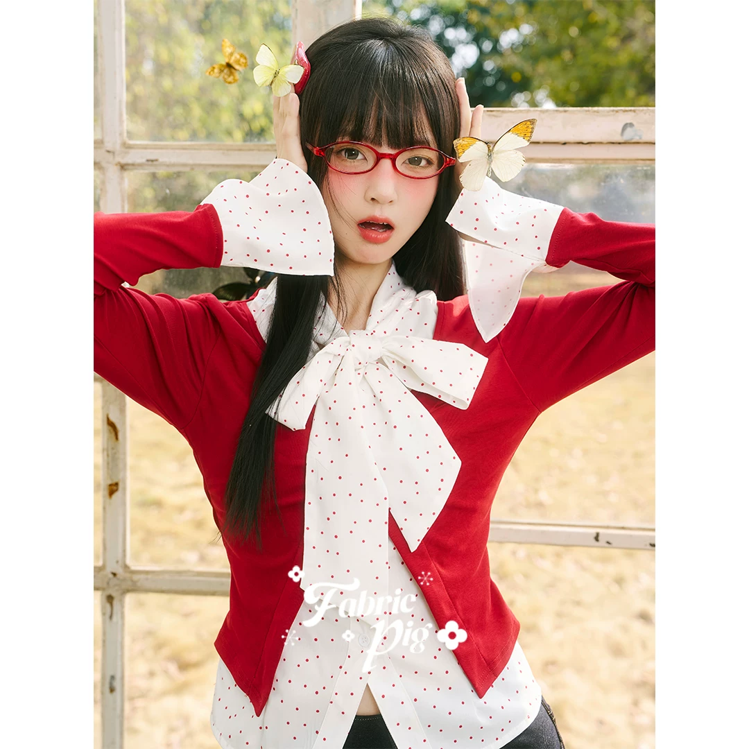 fabricpig ドット柄シャツスクールコーデ（単品・セット）