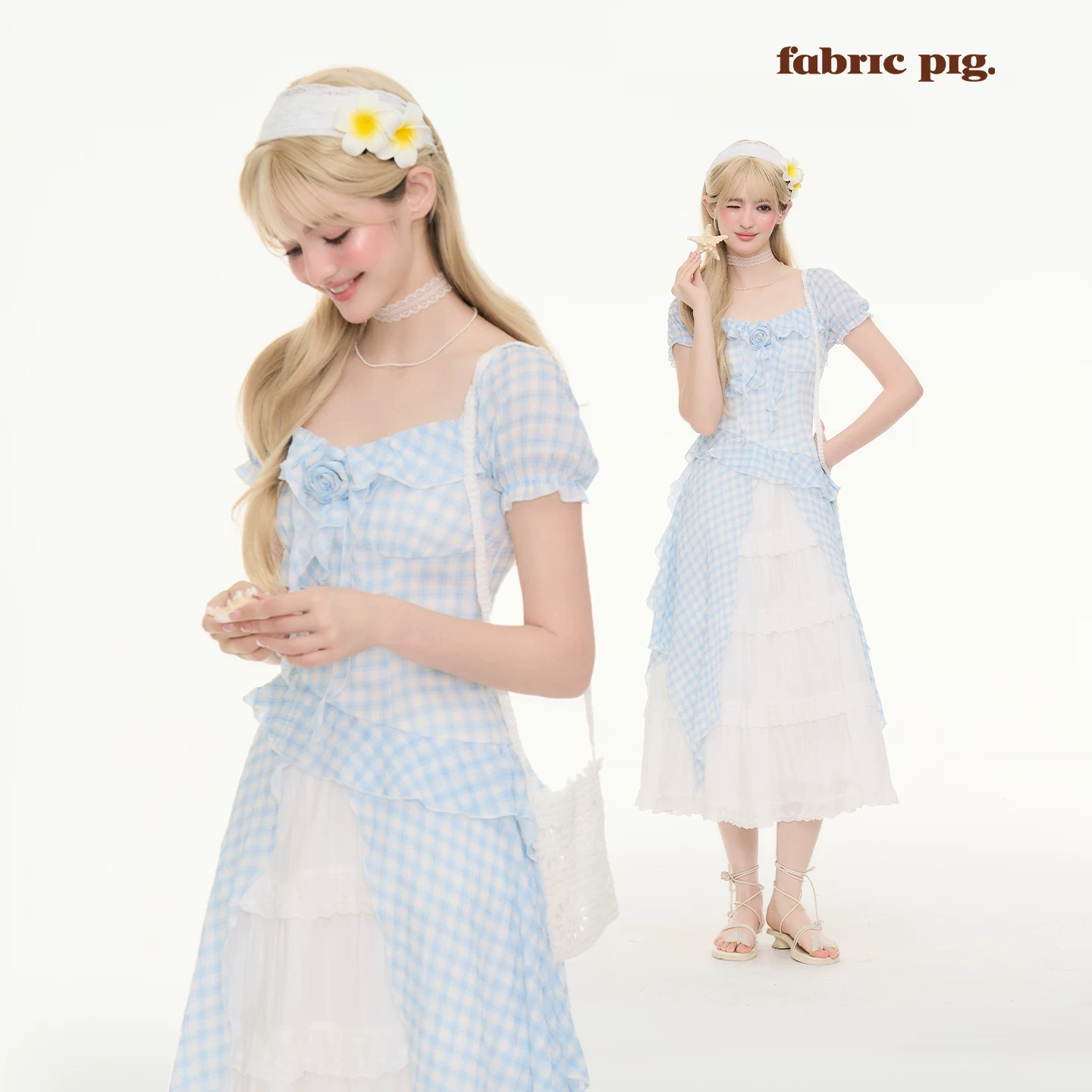 fabricpig チェック柄トップス＆ティアードスカート（単品・セット）