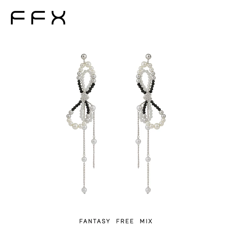 FFX リボンフリンジスタッドピアス