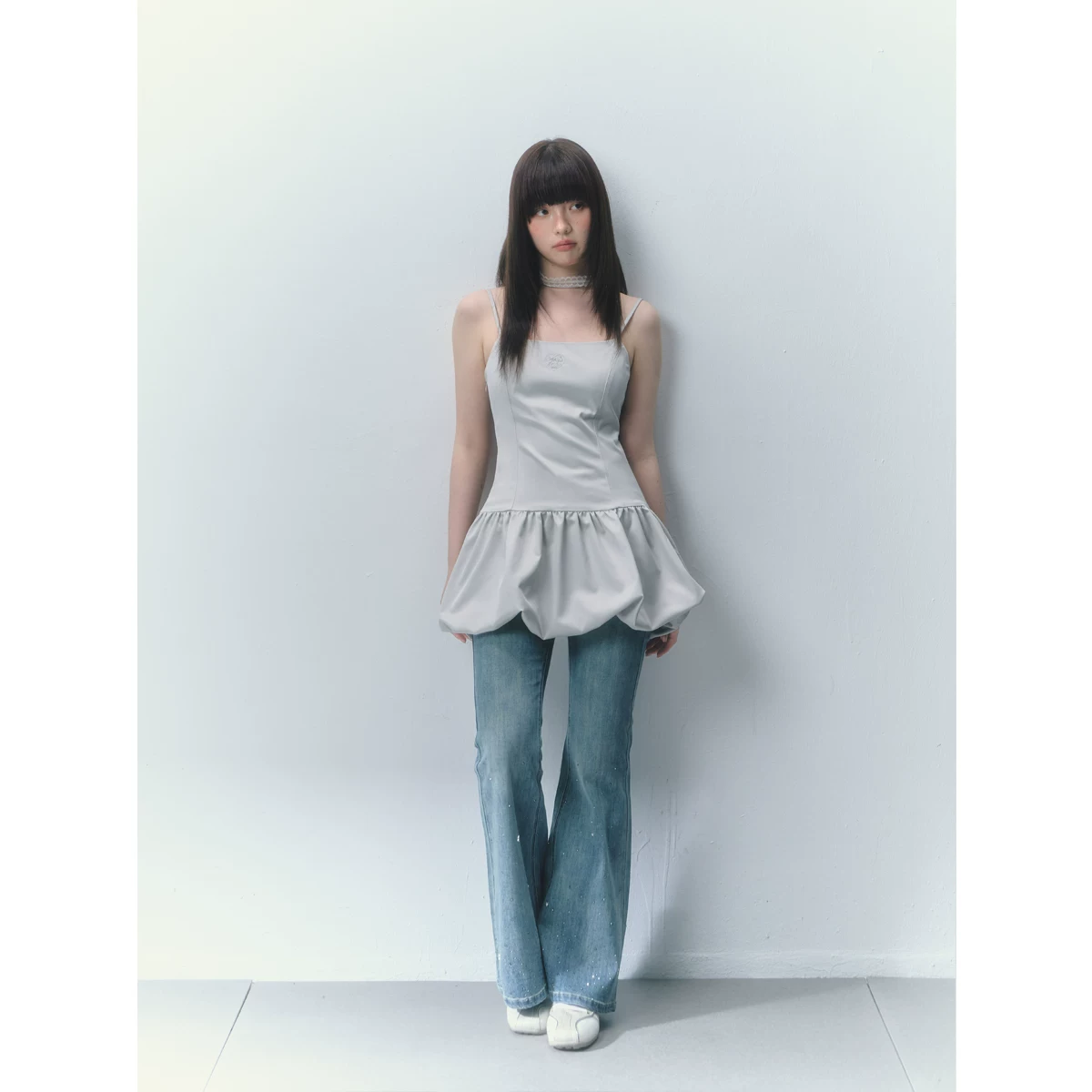 ablueberry ウエストシェイプバルーンワンピース