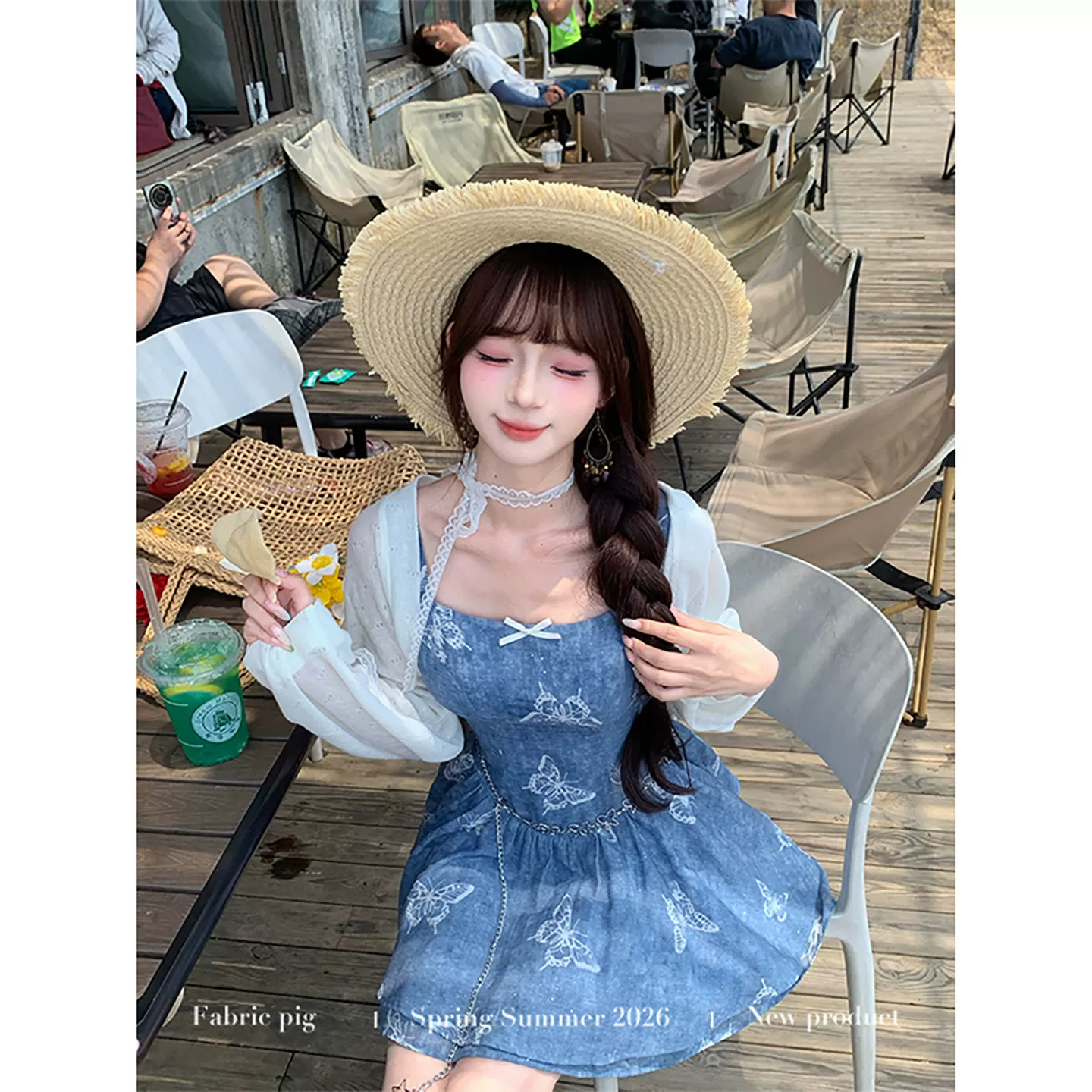 fabricpig シアーショートカーディガン