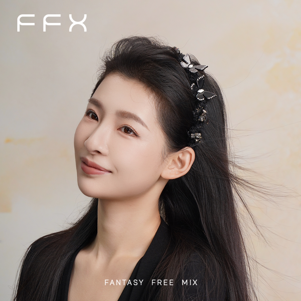 FFX アセテート蝶モチーフカチューシャ