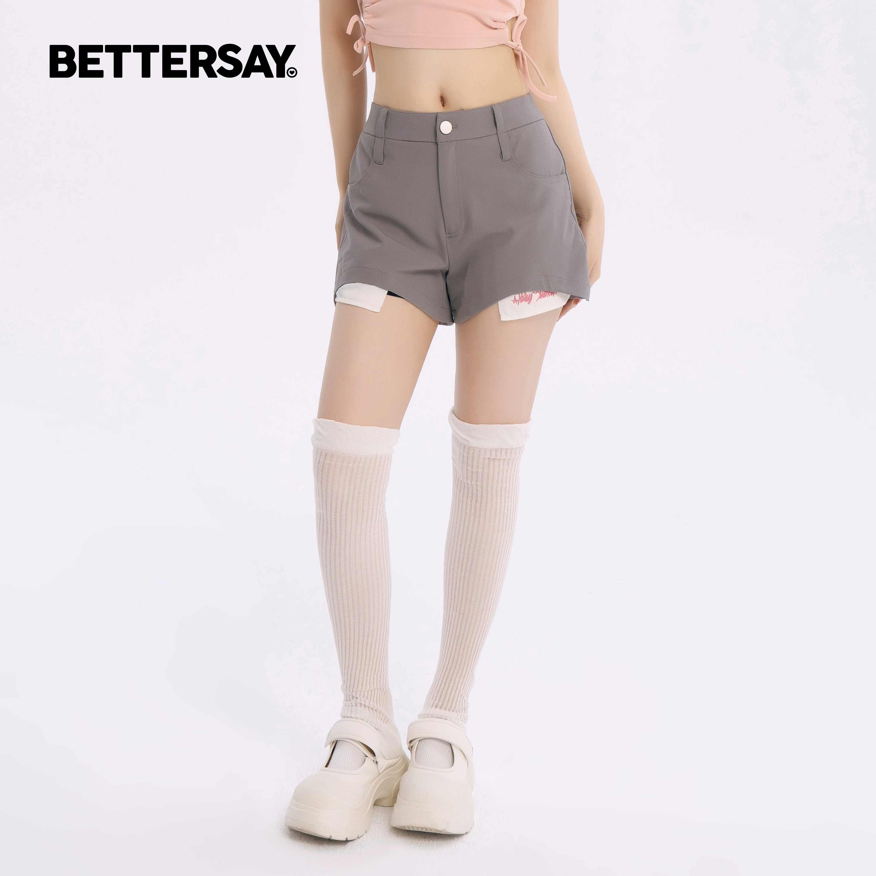 BETTERSAY ハイウエストショートパンツ