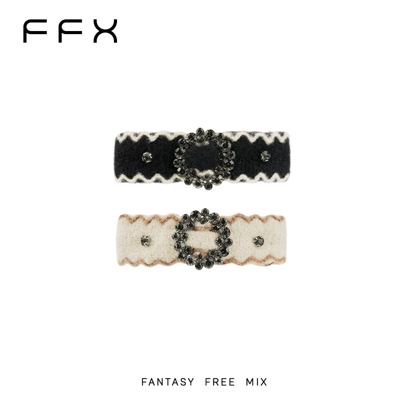 FFX メルトン調ビジューバンスクリップ