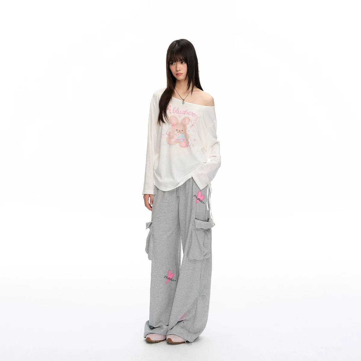 ablueberry リラックスフィットワイドパンツ